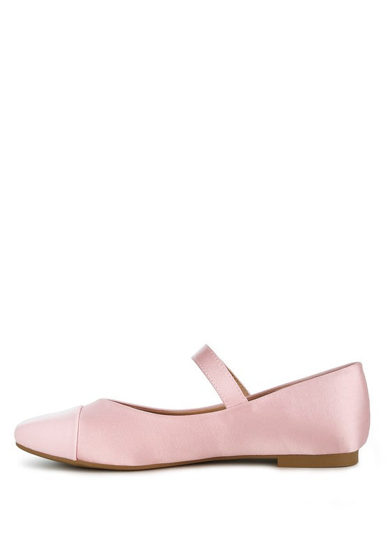 Pink Albi Mary Jane Flats side profile