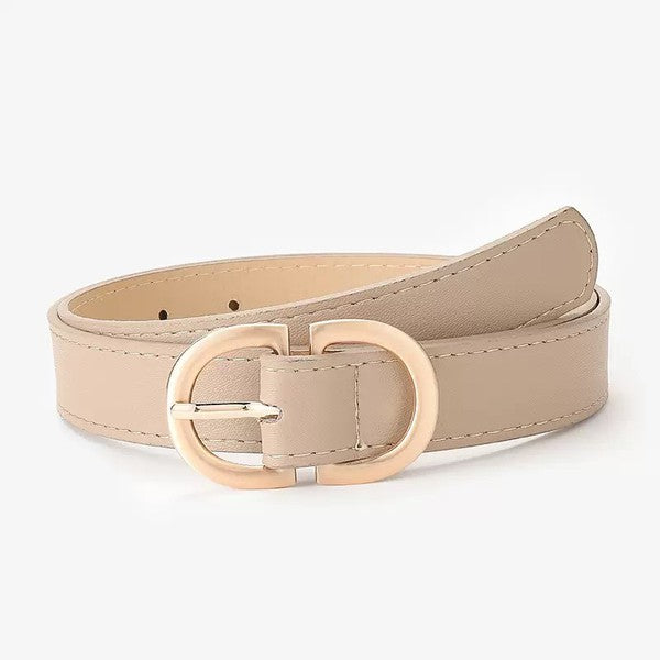 Darcy D-Ring Belt – Vegan Leather with Gold Hardware