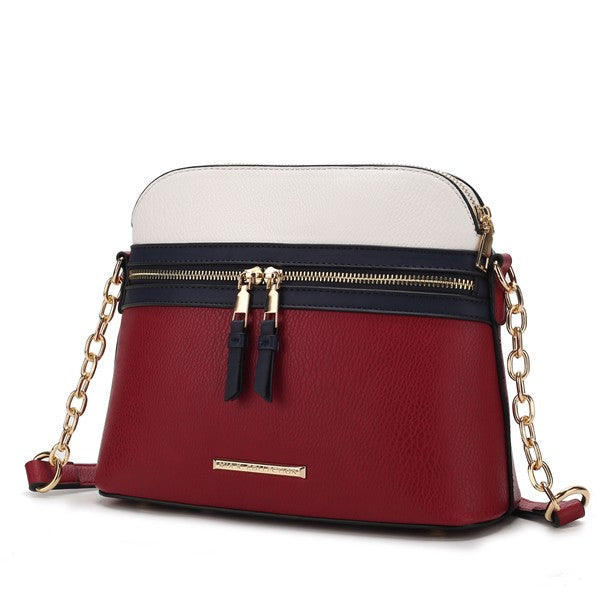 MKF Collection - Karelyn Crossbody Handbag – Vegan Leather, Adjustable Strap
