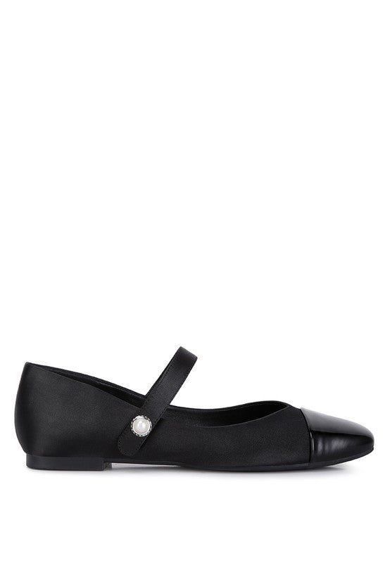 Black Albi Mary Jane Flats side view