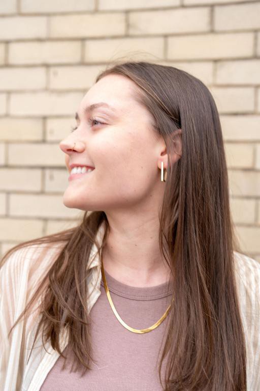 Goldi Luxe Silver Square Hoops – Unique Design, Stainless Steel