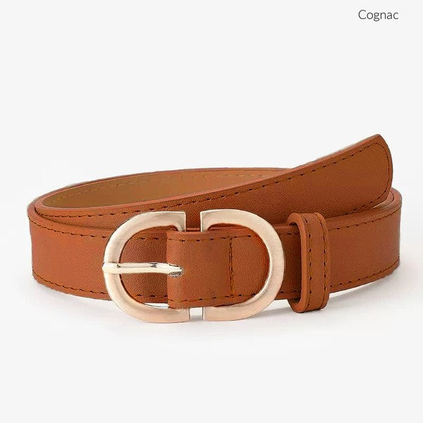 Darcy D-Ring Belt – Vegan Leather with Gold Hardware