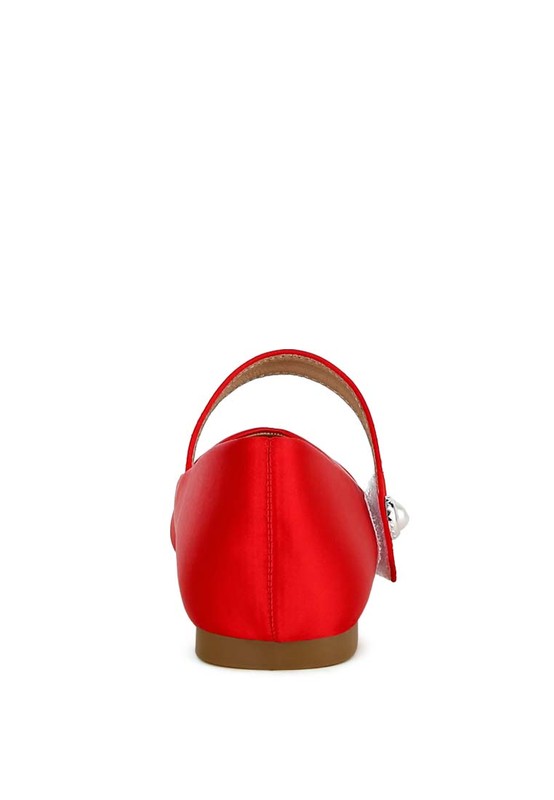 Red Albi Mary Jane Flats back view