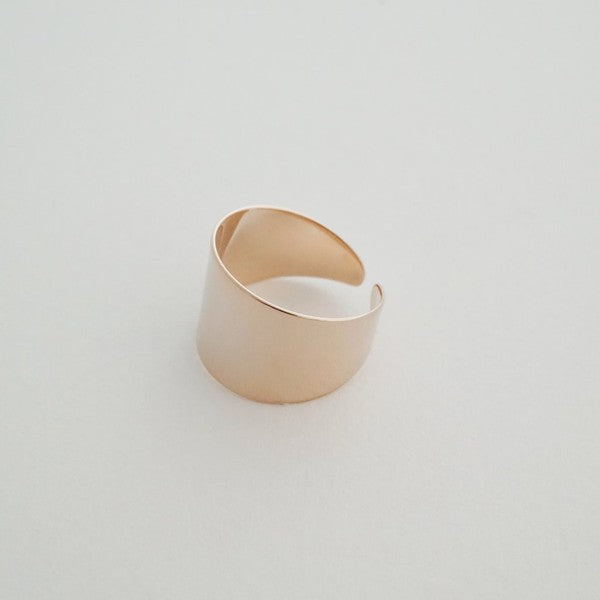 Fay Thick Wrap Ring – Adjustable in Gold, Silver, and Rose Gold