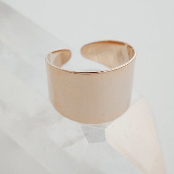 Fay Thick Wrap Ring – Adjustable in Gold, Silver, and Rose Gold