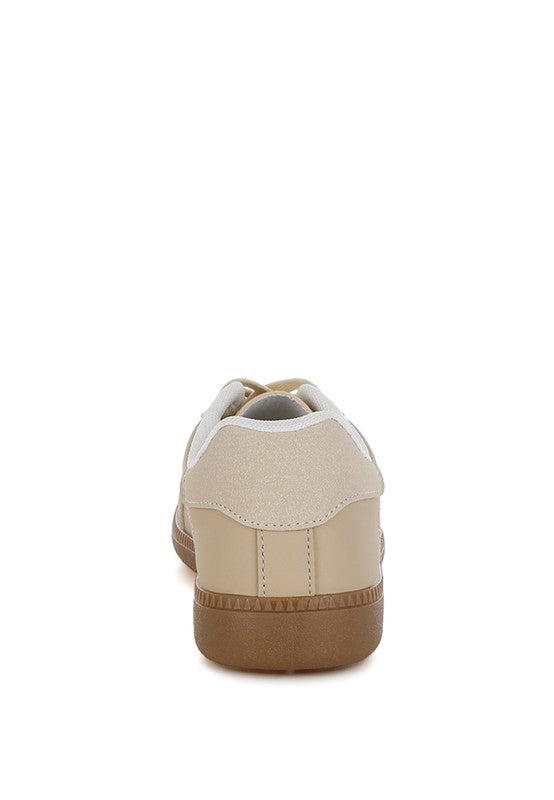 Back view of Beige Women's Sneakers