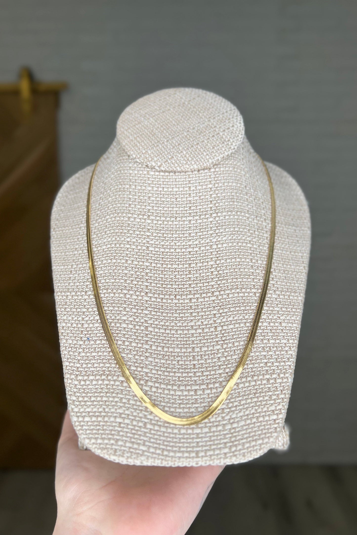Sheer Perfection Snake Chain Necklace – 18K Gold-Plated, Tarnish-Resistant