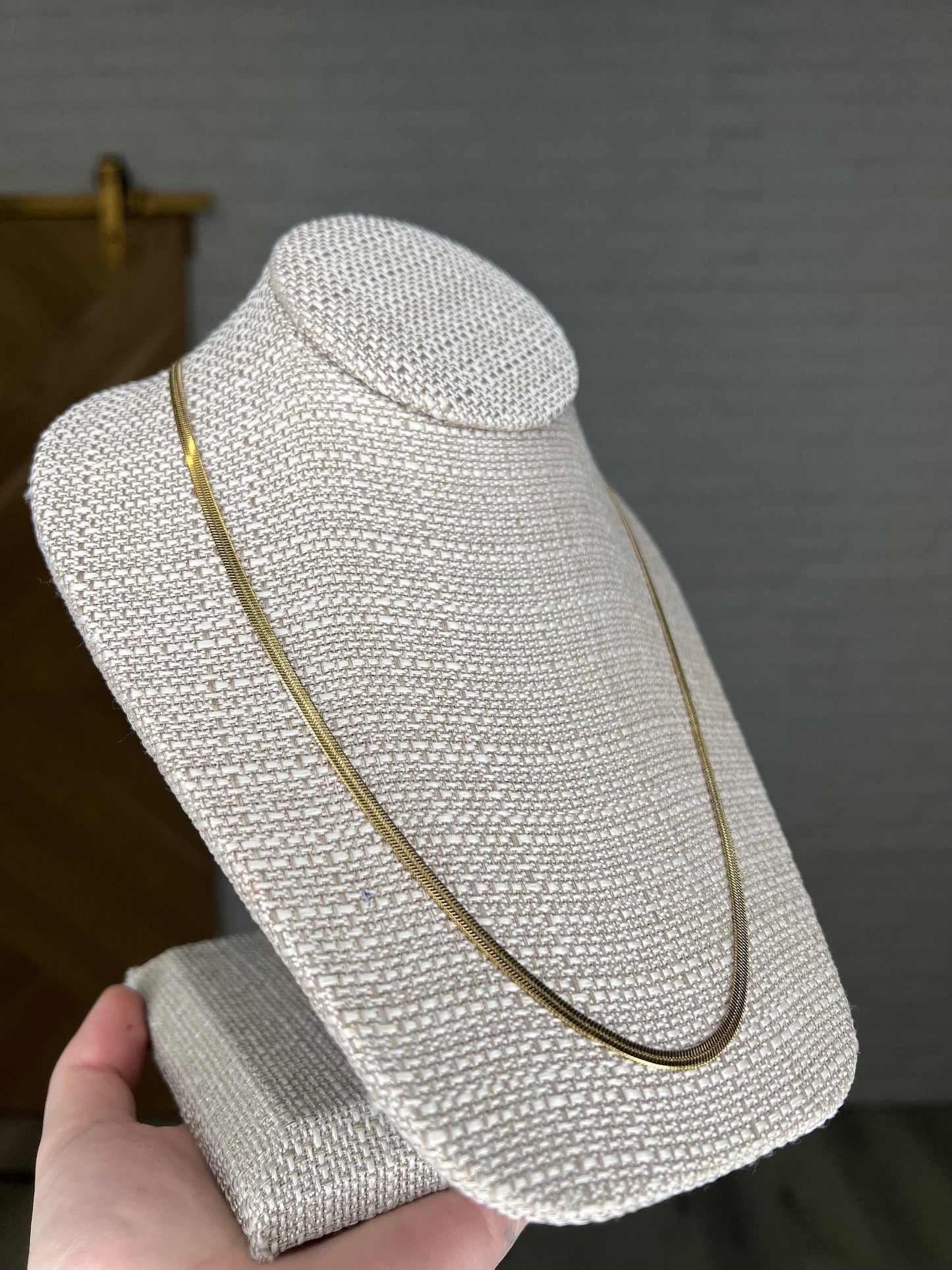 Sheer Perfection Snake Chain Necklace – 18K Gold-Plated, Tarnish-Resistant