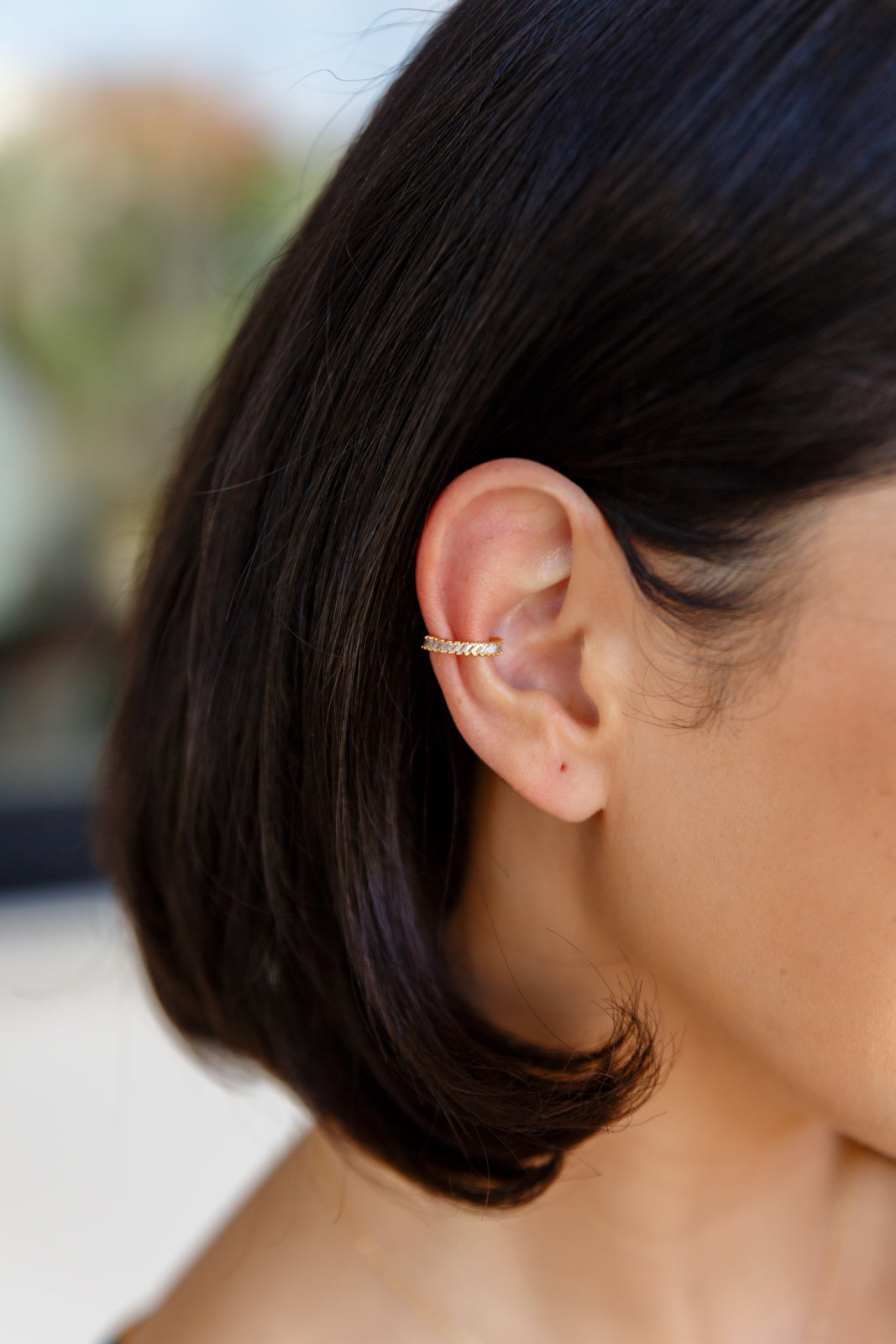 Ingrid Gold Ear Cuff Set - 18K Gold Plated, Cubic Zirconia