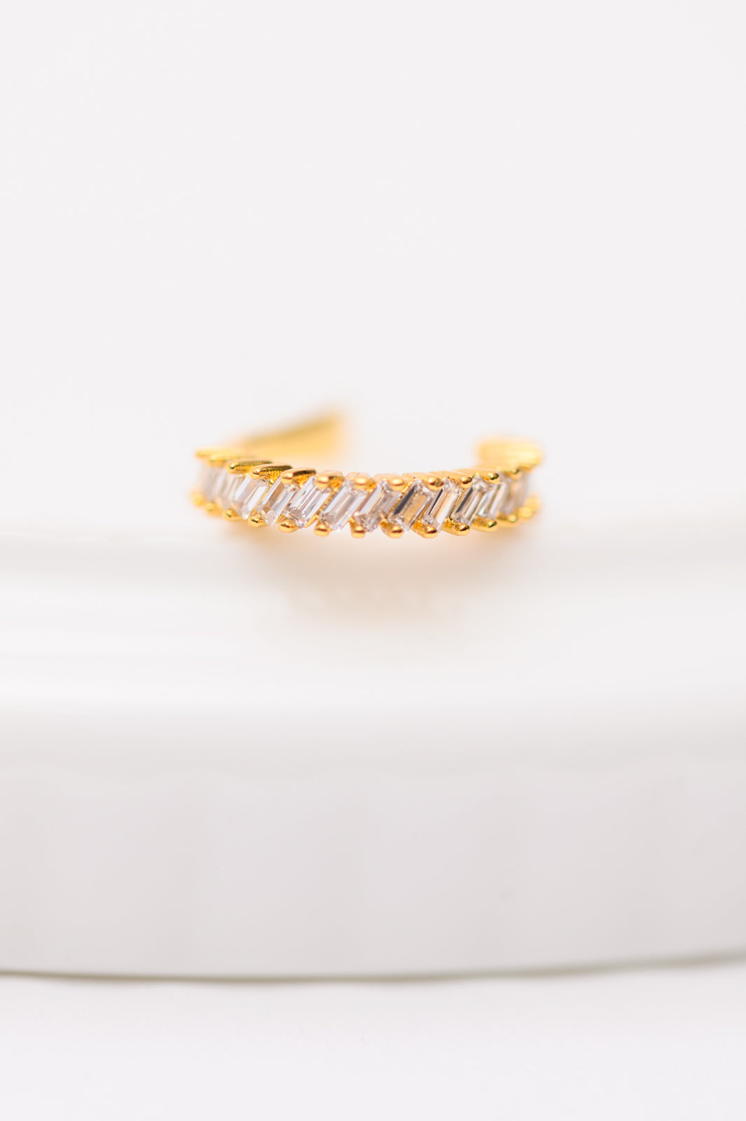 Ingrid Gold Ear Cuff Set - 18K Gold Plated, Cubic Zirconia