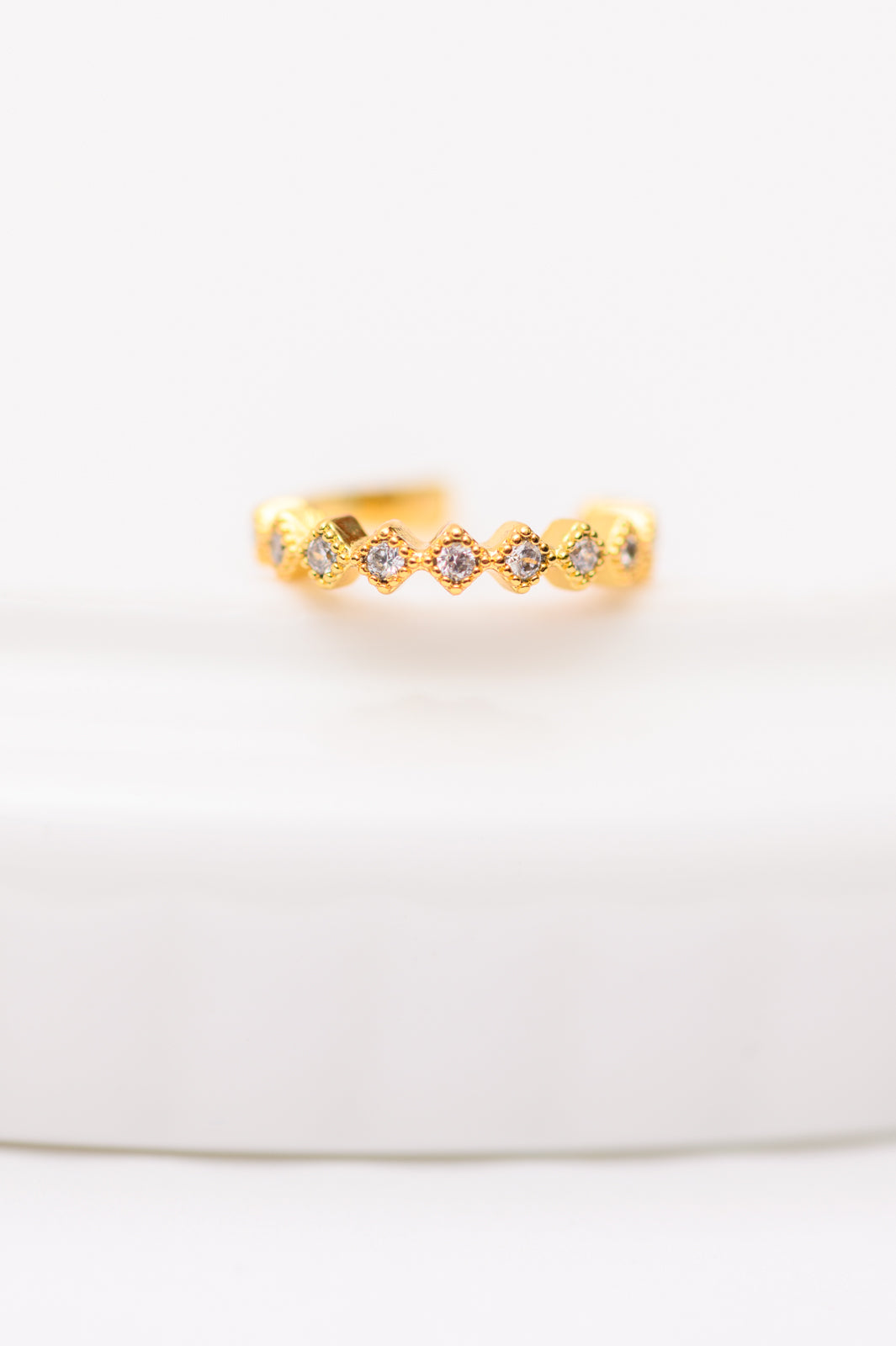 Ingrid Gold Ear Cuff Set - 18K Gold Plated, Cubic Zirconia