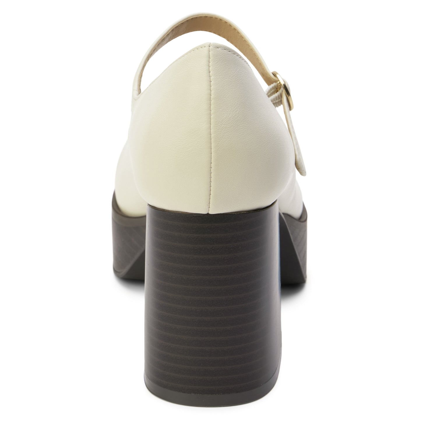 Back view of Matilda Platforms by Matisse showing sturdy stacked heel design.