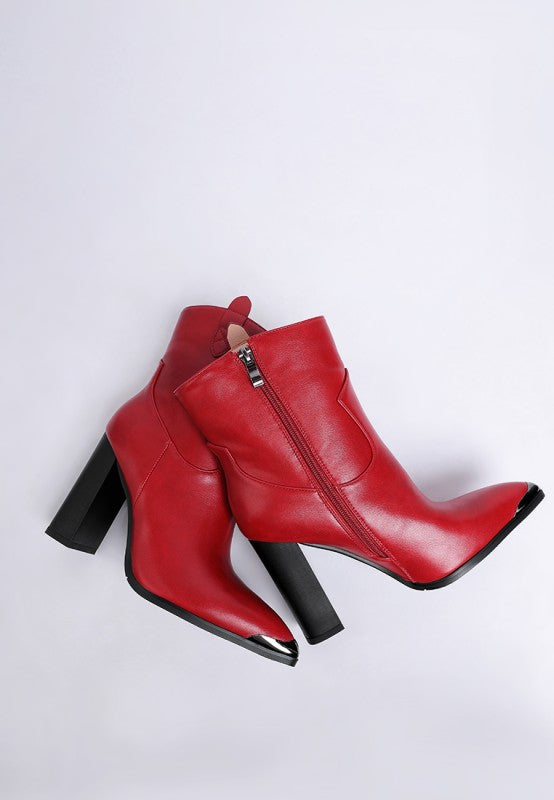 Top view of Red Hatter Pointed Toe Boots showing cushioned insole and sleek pointed toe design