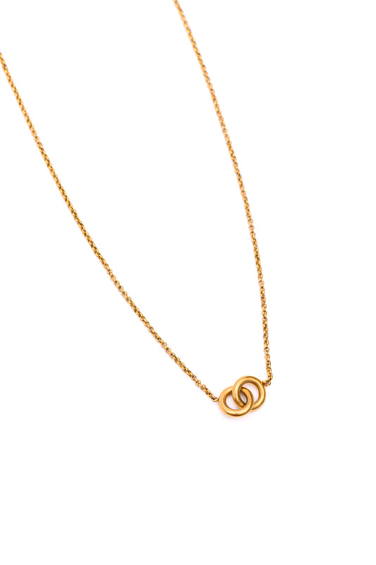 Two is Better Than One Necklace gold-plated rope chain, adjustable 40cm + 2.5" extender with lobster clasp
