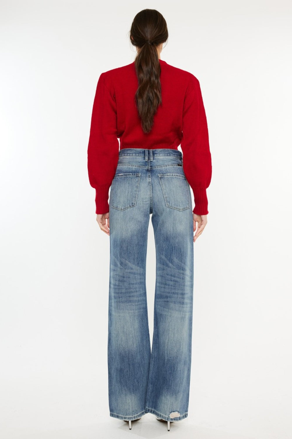 Annalise Bootcut Jeans - High Waist, Distressed Style
