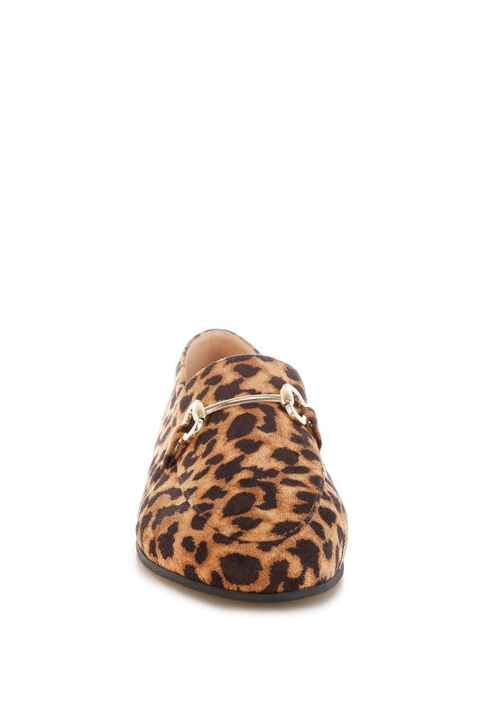 Noltas leopard loafers styled with casual outfit for everyday comfort.