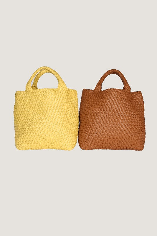 Shandra Woven Vegan Leather Bag