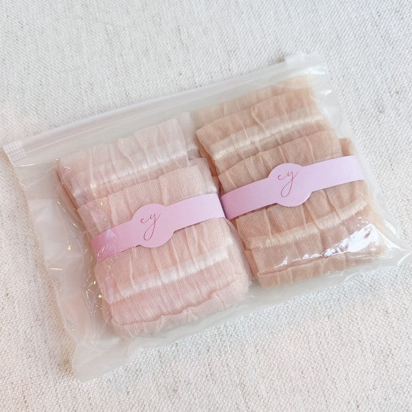 Packaged Tulle Lace Cascade Socks Set of 2, ready for gifting or personal wear.