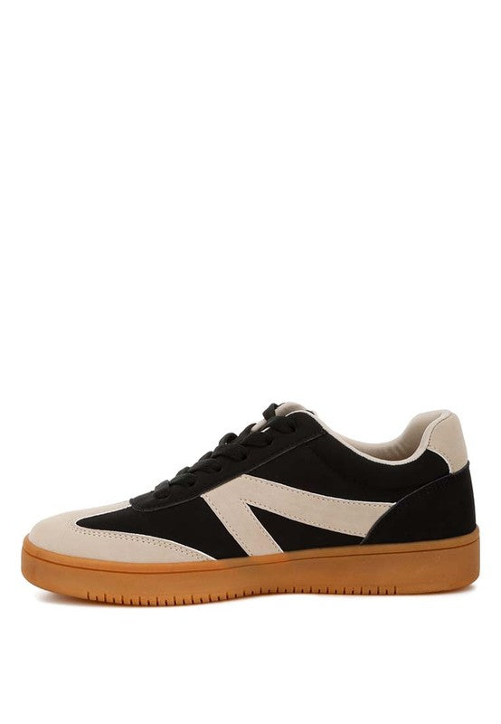 Zoomer Patchwork Sneakers in Black side view