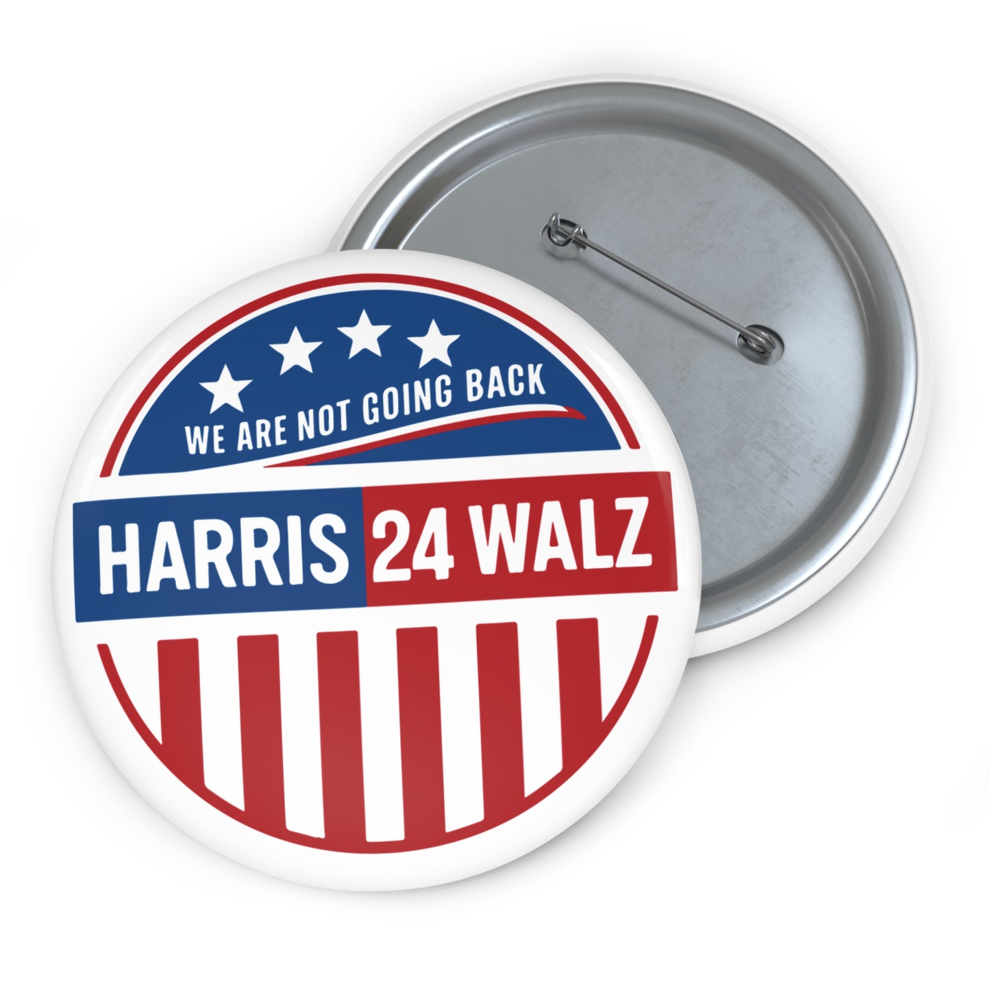 We Are Not Going Back - Harris Walz 24 Pin Buttons