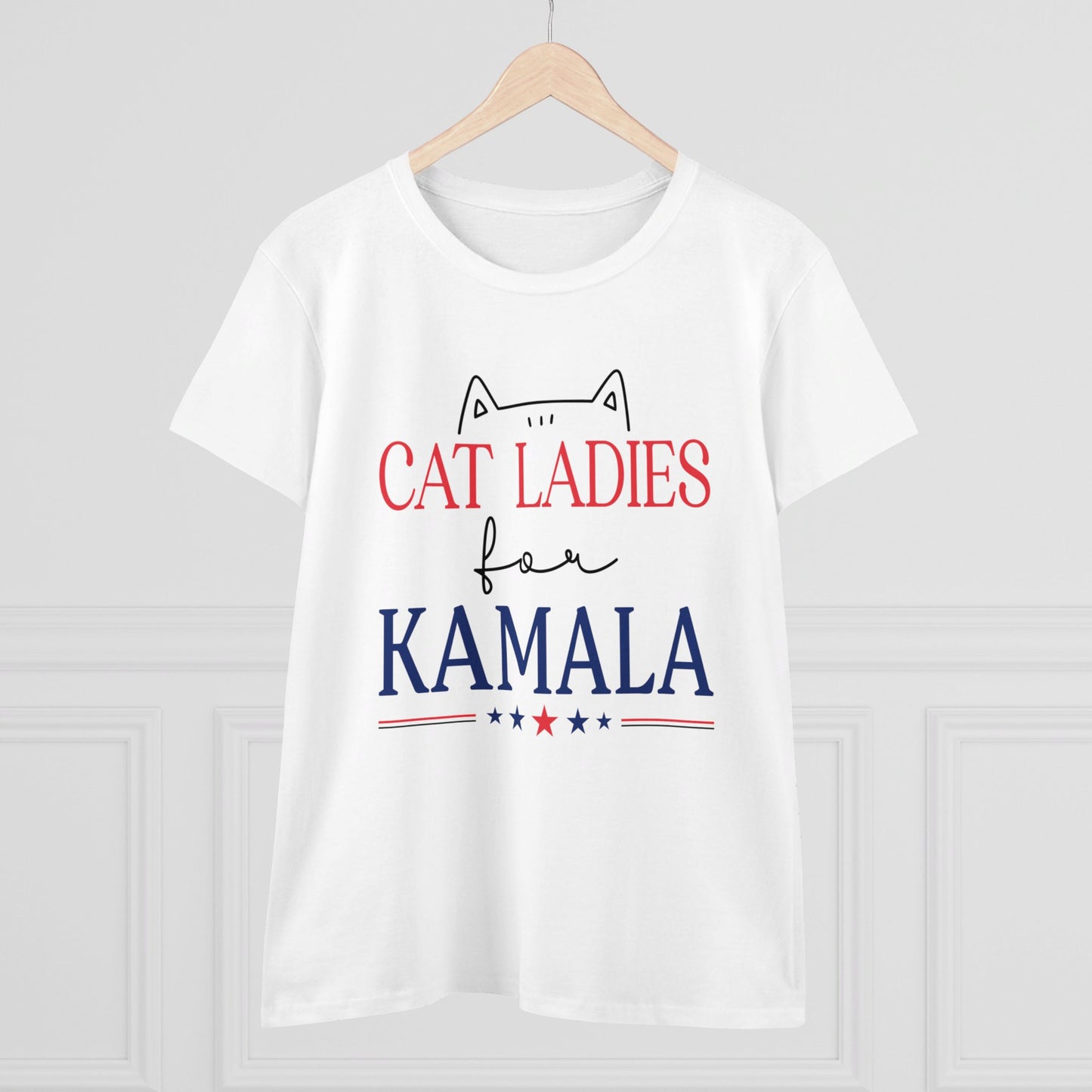 Cat Ladies for Kamala - Women's Midweight Cotton Tee