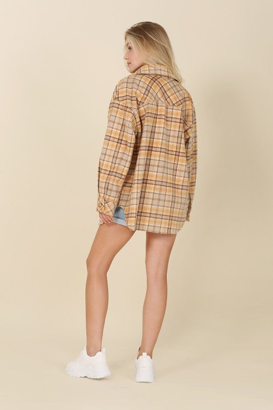 Lori Plaid Shacket With Pockets