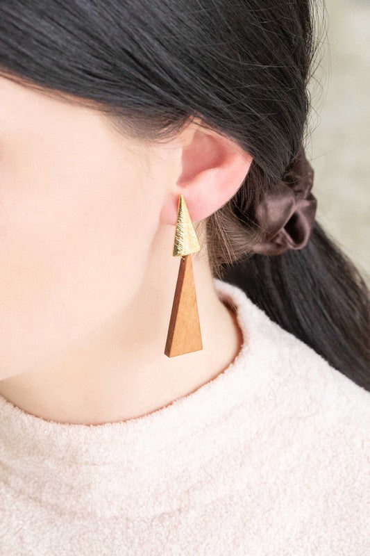 Jude Double Triangular Drop Earring