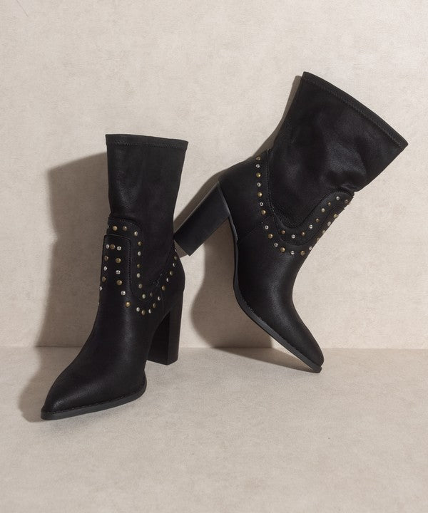 Paris Studded Boots By Oasis Society