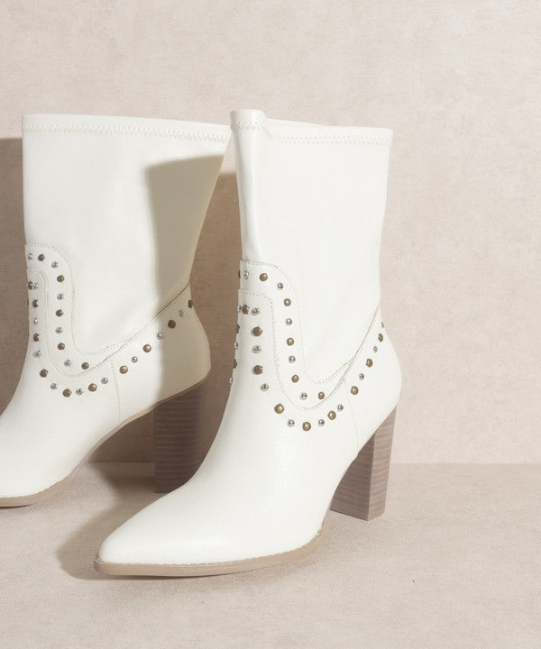 Paris Studded Boots By Oasis Society