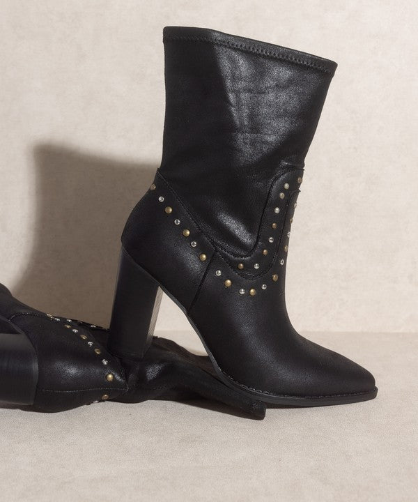 Paris Studded Boots By Oasis Society