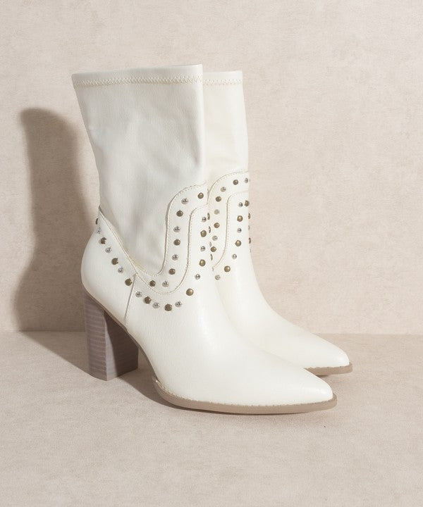 Paris Studded Boots By Oasis Society