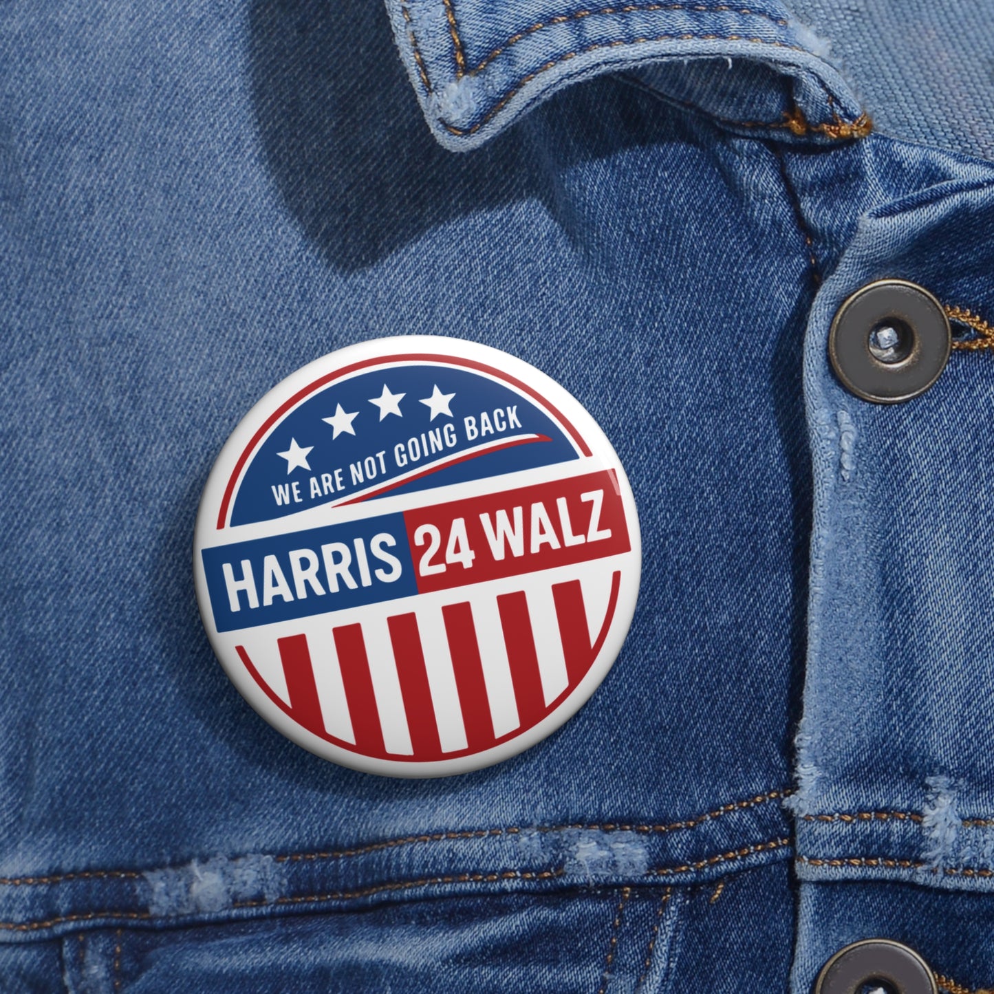 We Are Not Going Back - Harris Walz 24 Pin Buttons