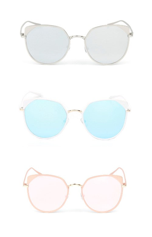 Nadine Round Cat Eye Fashion Sunglasses