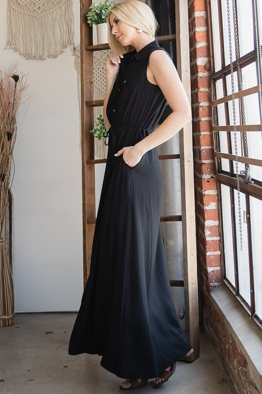 Darian Button Down Maxi Dress