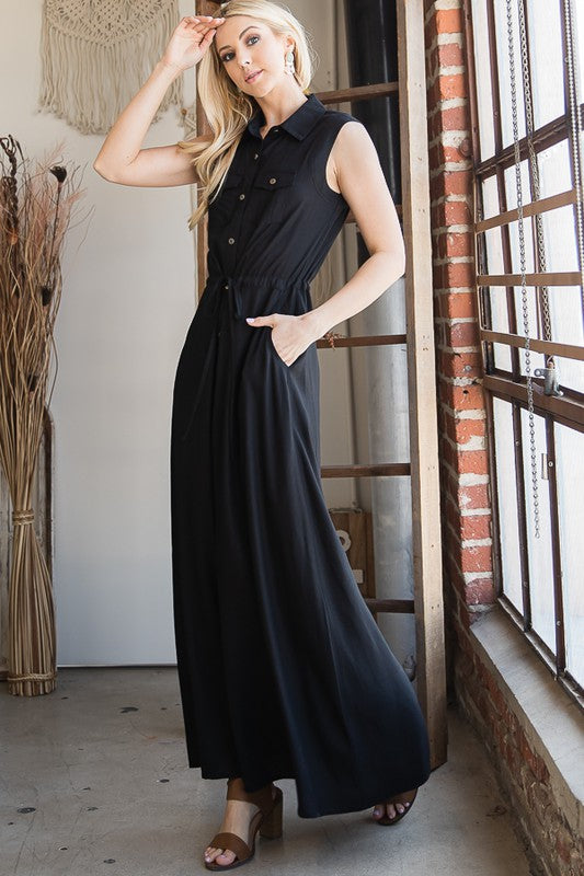 Darian Button Down Maxi Dress