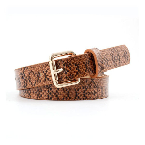 Liz Snakeskin Detail Belt