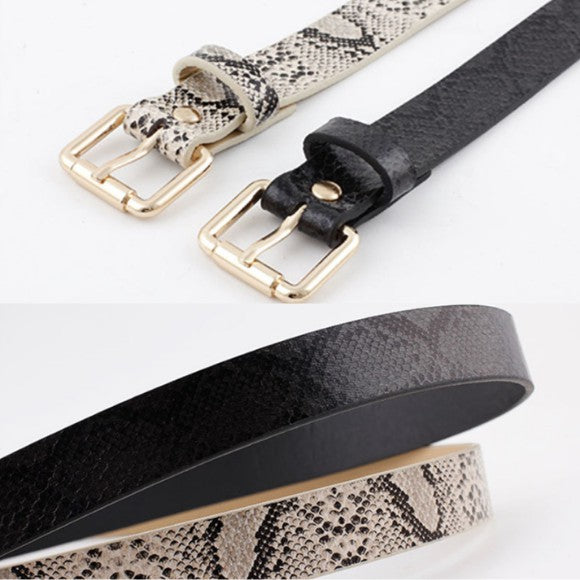 Liz Snakeskin Detail Belt