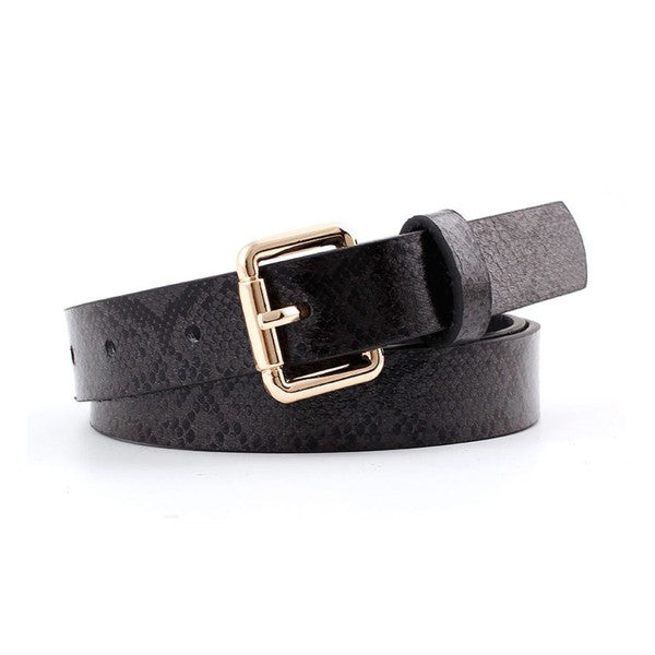 Liz Snakeskin Detail Belt