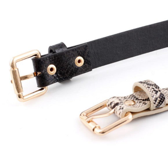 Liz Snakeskin Detail Belt