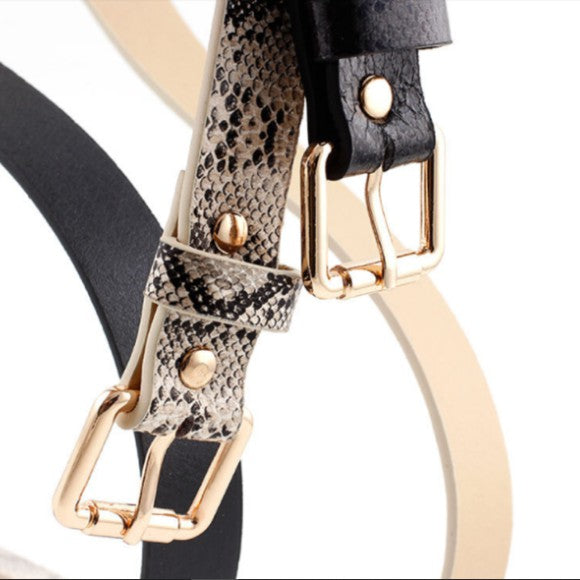 Liz Snakeskin Detail Belt