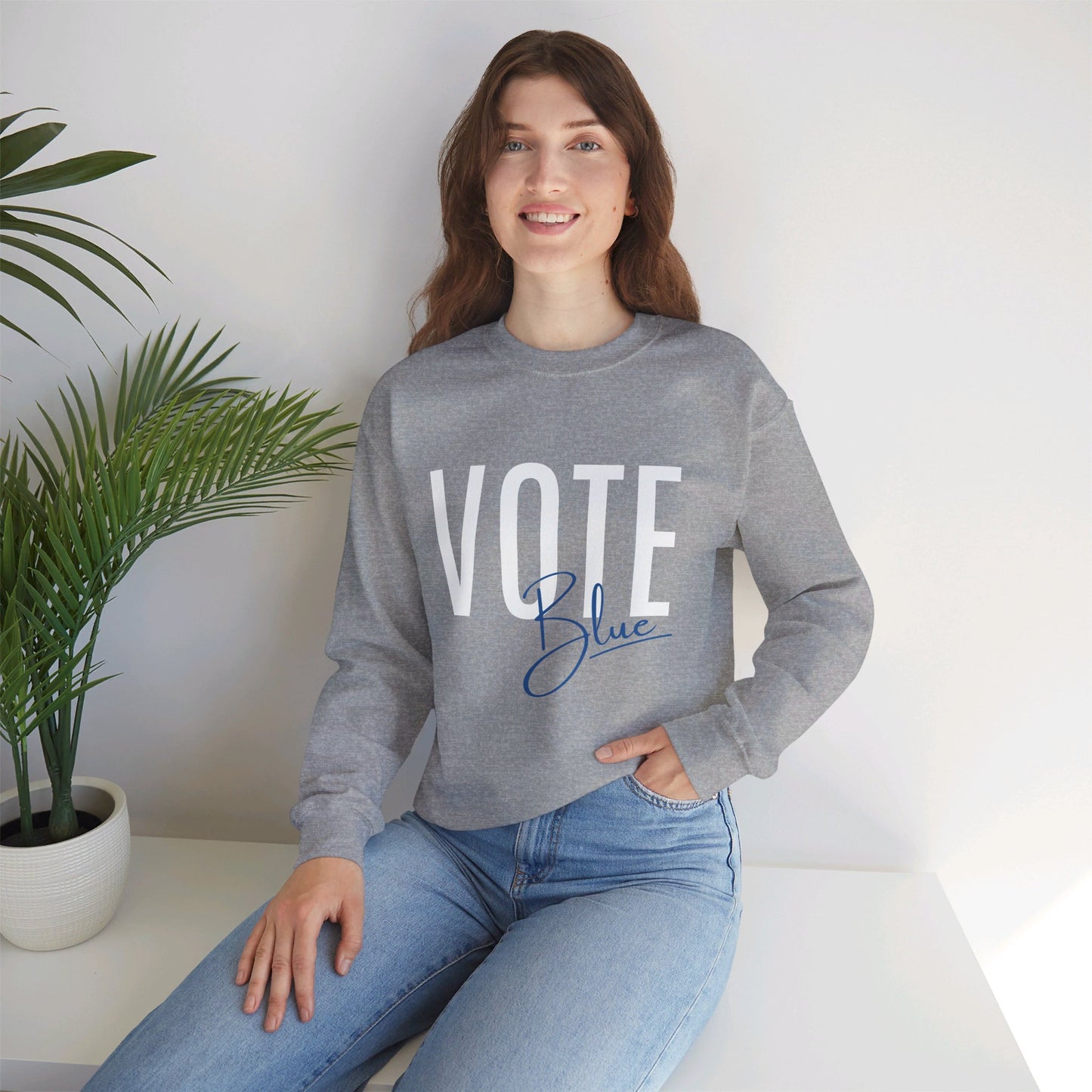 Vote Blue Crewneck Sweatshirt