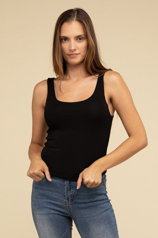 Minette Double Layer Round Neck Tank Top