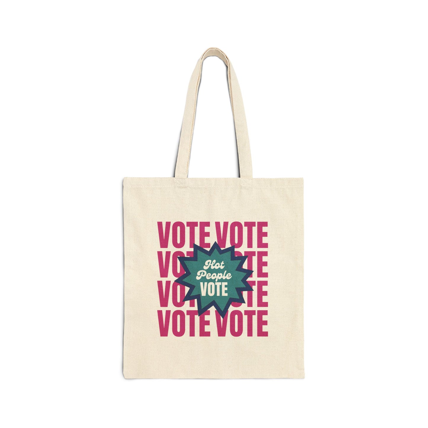 Hot People Vote Tote - Cotton Canvas Tote Bag