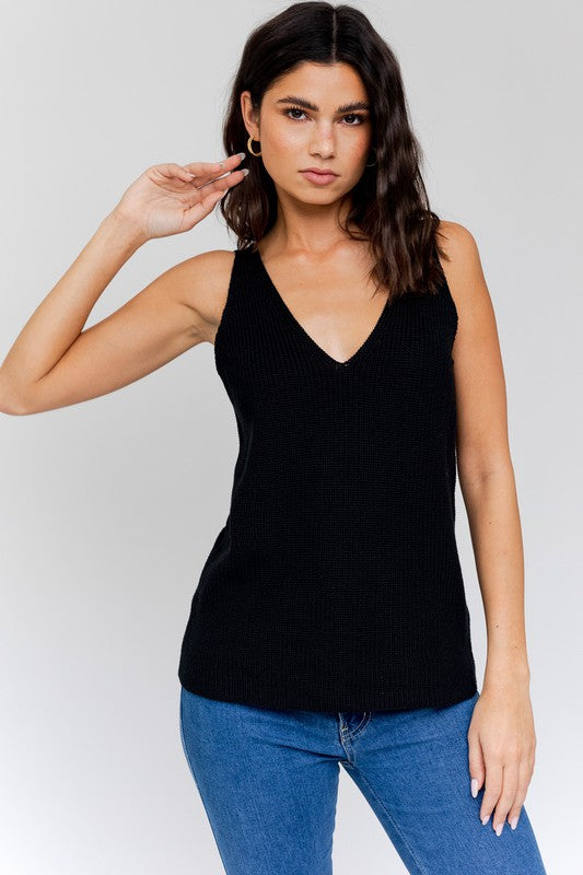 Halia Front and Back Deep V-Neck Tank Top