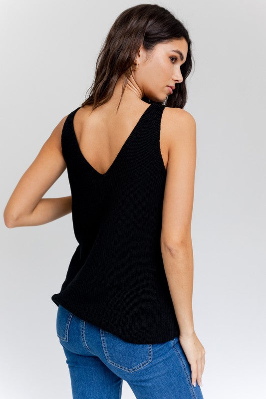 Halia Front and Back Deep V-Neck Tank Top