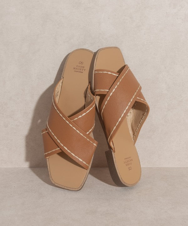 Stella - Criss Cross Sandal by Oasis Society