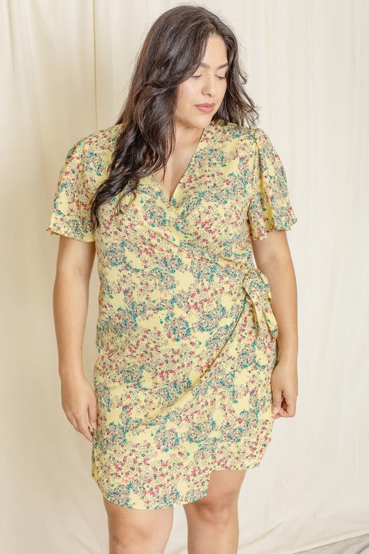 Kyla Ditsy Floral Wrap Dress