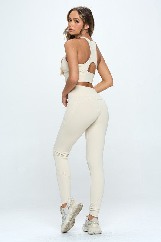 Beck Two Piece Activewear Set with Cut-Out Detail