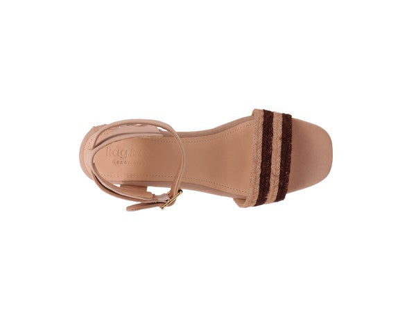 Rayna Braided Jute Strap and Suede Sandal