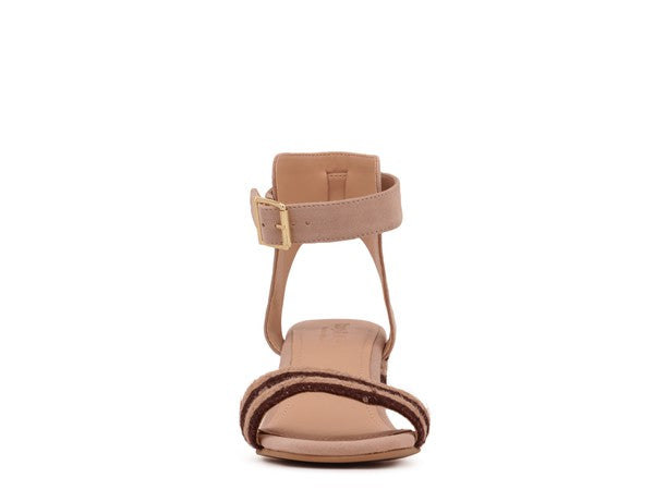 Rayna Braided Jute Strap and Suede Sandal